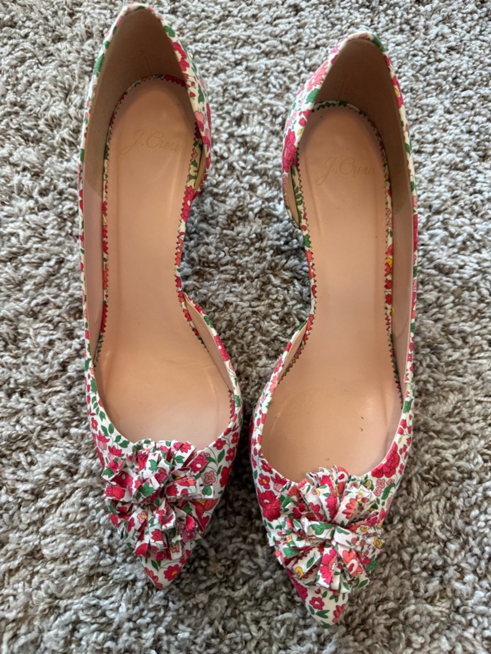 J Crew Colette d'Orsay heels Liberty print size  9